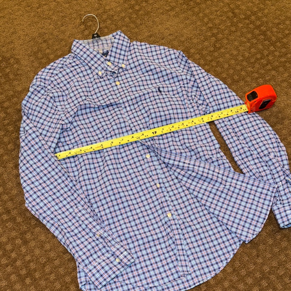 Ralph Lauren Men's Blue and White Plaid Shirt - Picture 3 of 5